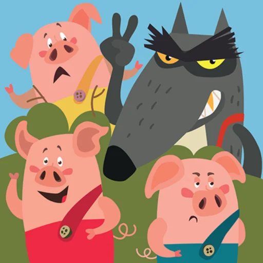 Three Little Pigs vs The Wolf logo