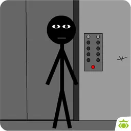 Stickman escape lift logo