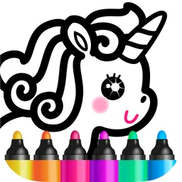 Pinksy: Drawing Games for Kids logo