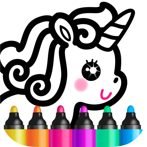 Pinksy: Drawing Games for Kids logo