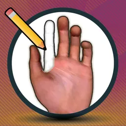Manus - Hand reference for art logo