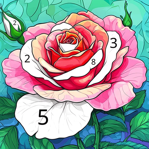 Color by Numbers for Adults logo