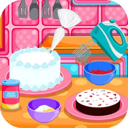 Baking black forest cake games logo