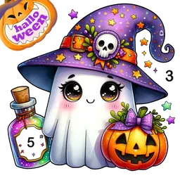 Halloween Color by Number Game logo
