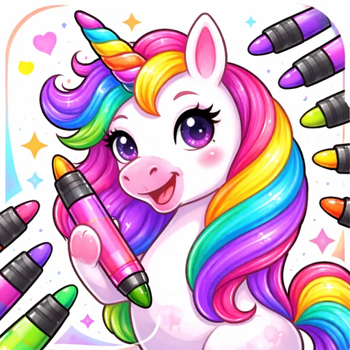 Unicorn Games: Kids Coloring logo