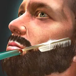 Barber Shop Hair Saloon Sim 3D logo