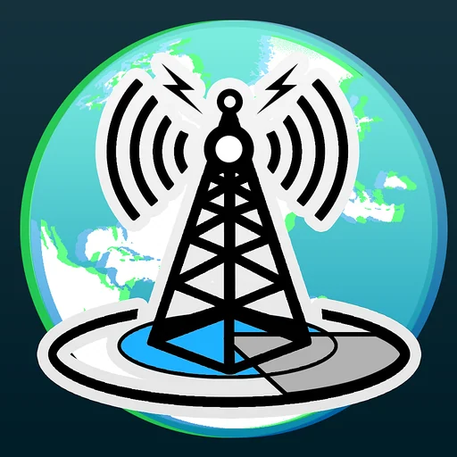 Cell Phone Towers World Map logo