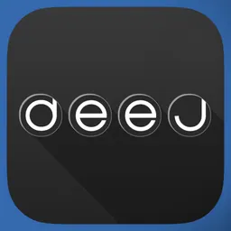 deej - DJ turntable. Mix, record, share your music logo