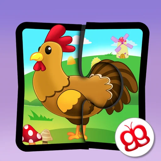 Farm Jigsaw Puzzles 123 iPad logo