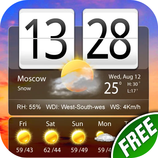 Free Live Weather Clock Pro logo