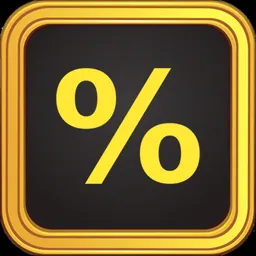 Tip Calculator % Gold logo