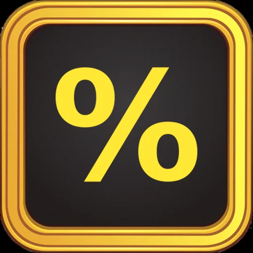 Tip Calculator % Gold logo