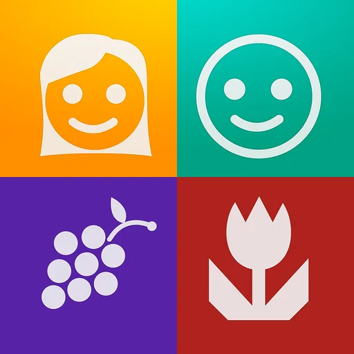 Girl Boy Fruit Flower logo
