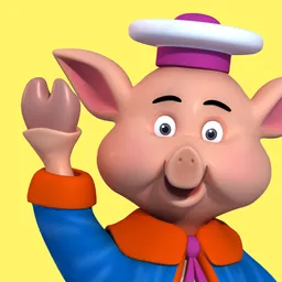 The 3 Little Pigs - Book & Games logo