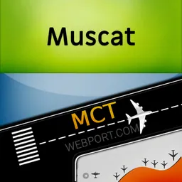 Muscat Airport MCT Info +Radar logo