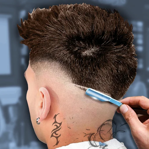 Barber Shop Hair Cut Salon 3D logo