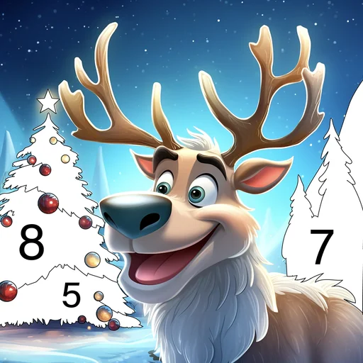 Christmas Color by Number Game logo