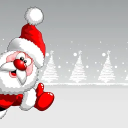 Santa Christmas Snowing logo