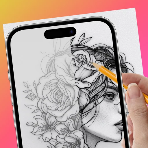 AR Drawing: Trace to Sketch ' logo