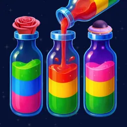 Bottle Sort: color magic sort logo