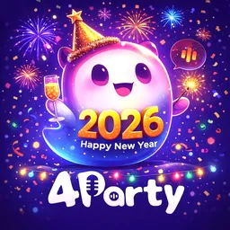 4Party- voice group chat rooms logo