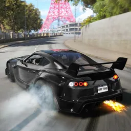 City Driving Car Drifting Star logo