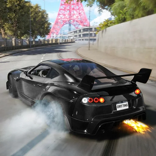 City Driving Car Drifting Star logo