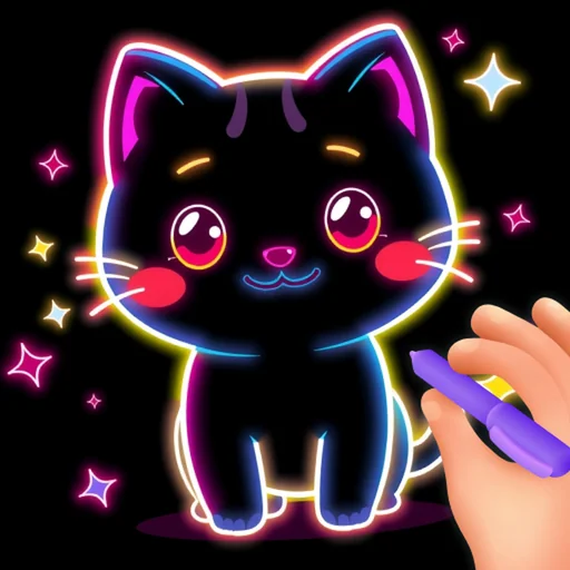 Glow Art Drawing - Doodle App logo