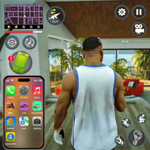 Crazy Gangster Game Ultimate logo