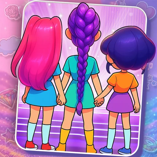 KPop Idol Maker & Quiz Games logo