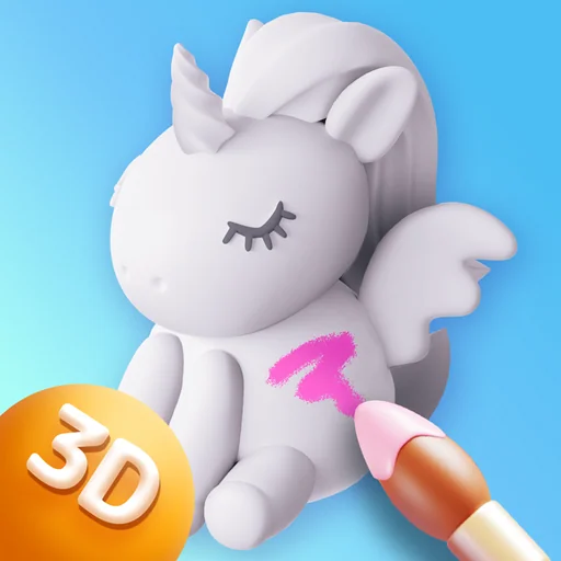 Cute Minis 3D Coloring Book logo