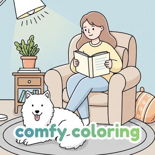Cozy Coloring Book for Adults logo