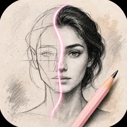 Sketch Steps: AI Loomis Draw logo