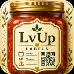 LvUp Labels logo