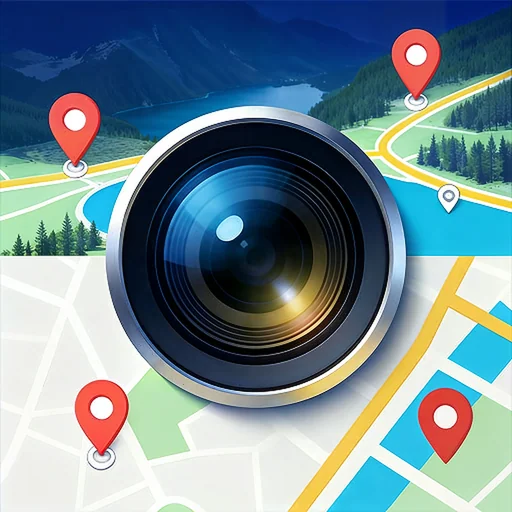 GPS Map Camera · Geo Timestamp logo