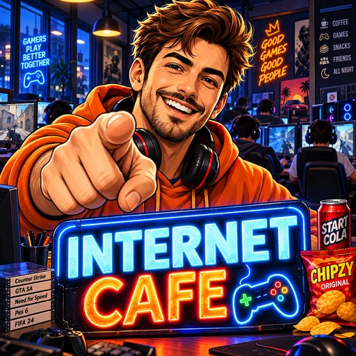 90s Internet Cafe logo