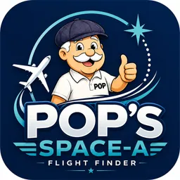 Pop's Space-A Flight Finder logo
