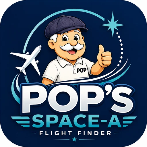Pop's Space-A Flight Finder logo