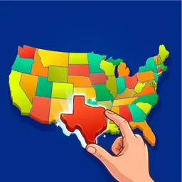US Map Puzzle: 50 States Game logo