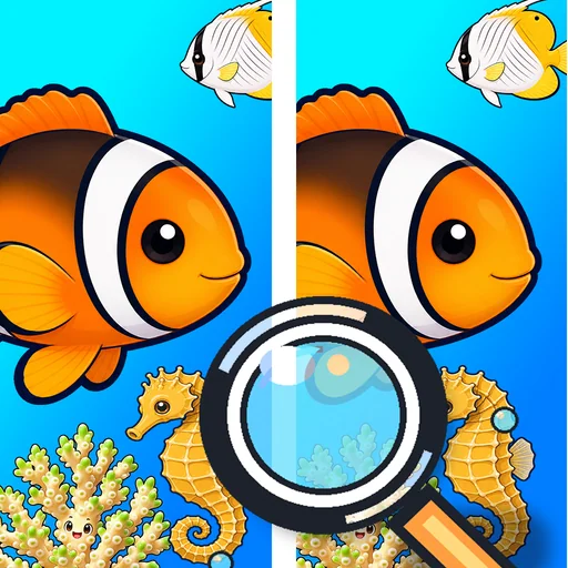 間違い探し 海の生き物 - 水族館の脳トレパズル logo