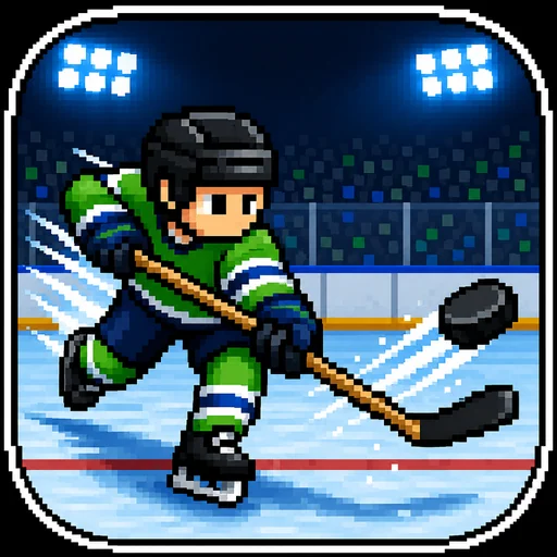 Slapshot 8-bit Hockey logo