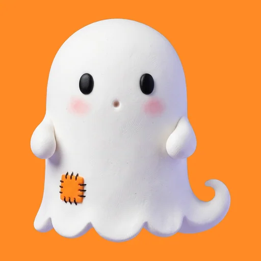 Clay Boo-Cute Ghost Stickers logo