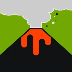 Volcanoes: Map, Alerts & Ash logo