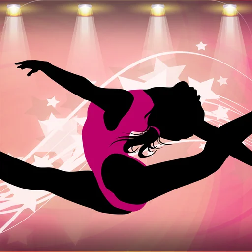 Fun Girly Girl Gymnastics logo