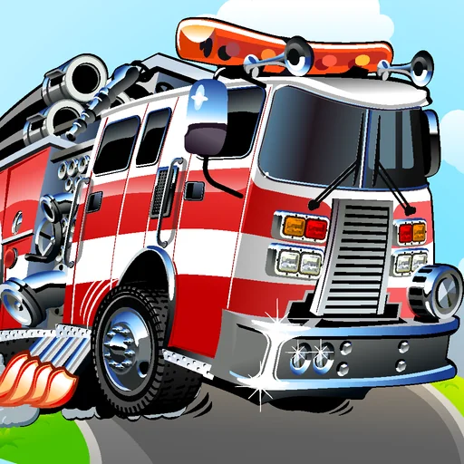 Awesome Fire-fighter Truck-s Racing Game By Fun Free Fire-man & Firetrucks Games For Boy-s Teen-s & Girl-s Kid-s logo