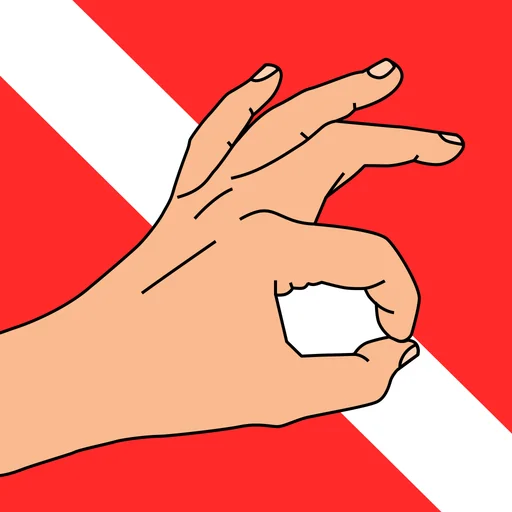 Scuba Diving Hand Signals logo