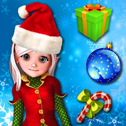 Santa Games and Puzzles - Swipe yummy candy to make it collect jewels for Christmas! logo
