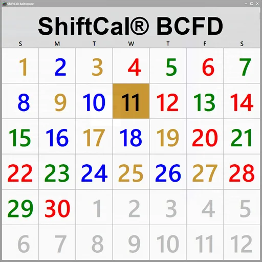 ShiftCal® for Baltimore Fire logo