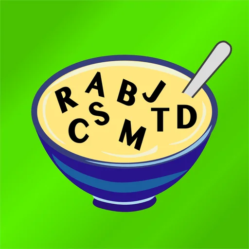 Accessible letter soup logo
