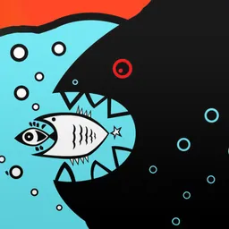 Big fish eat Small fish Game logo